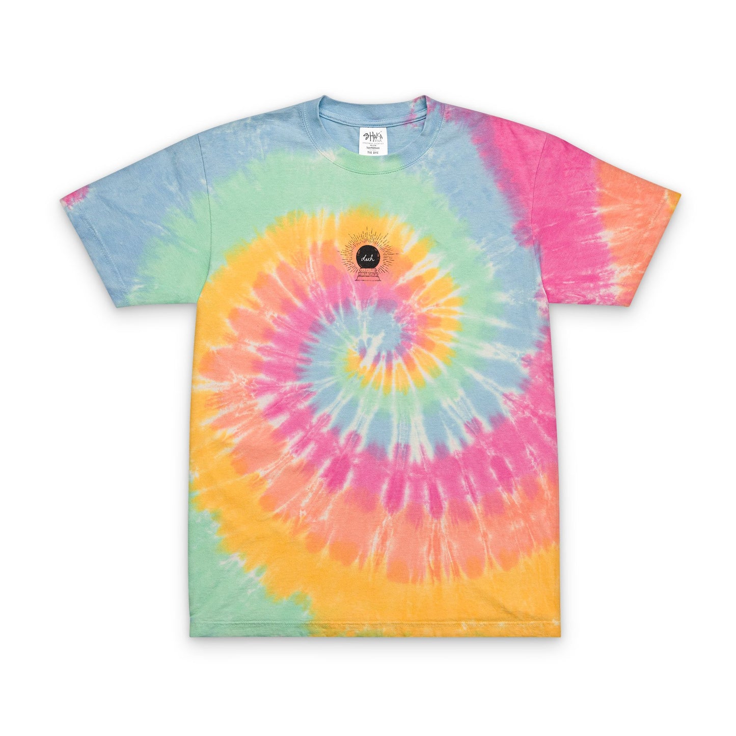 "Duh" Embroidered Oversized Tie-Dye T-Shirt