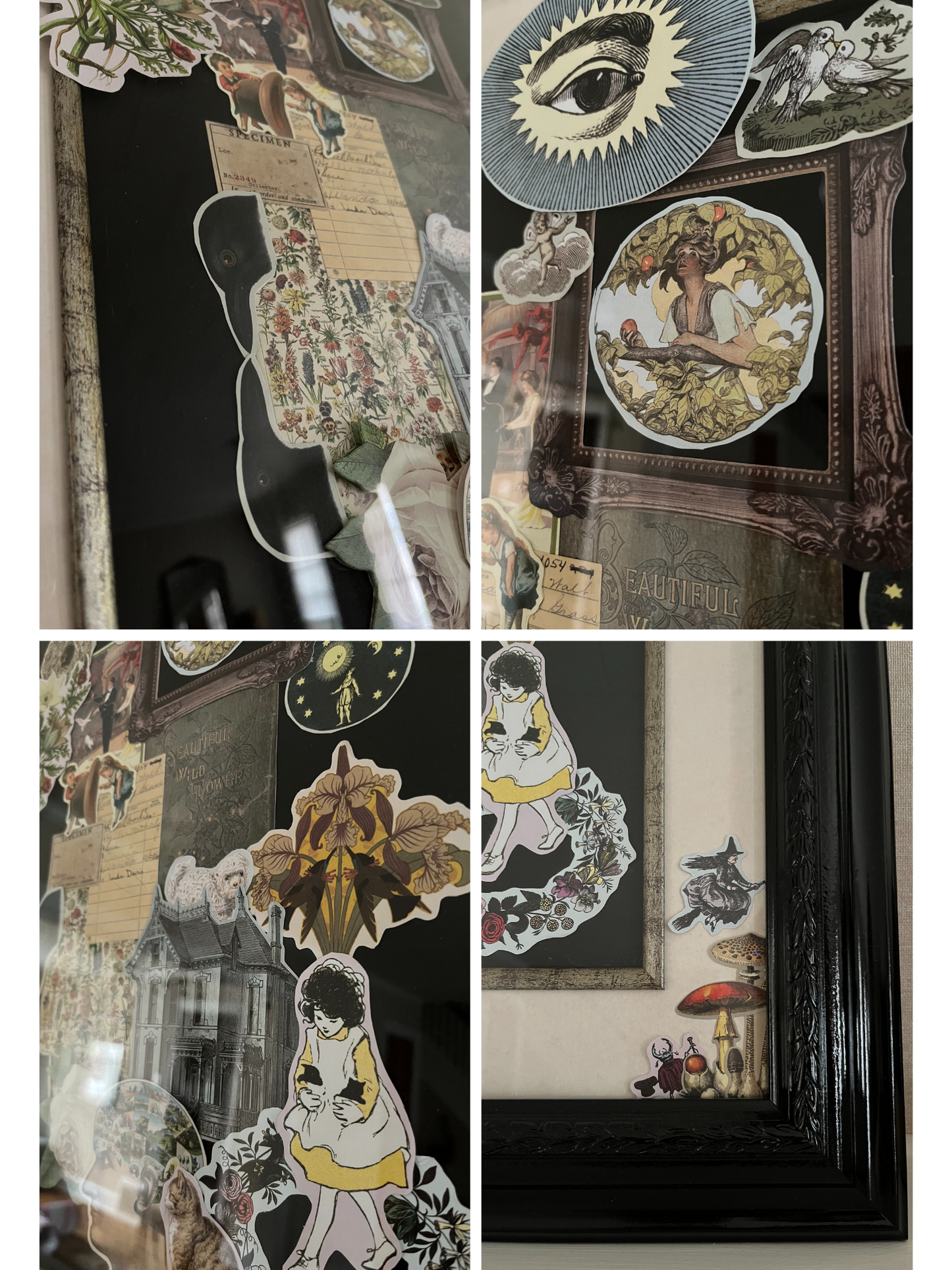 "distracted" framed art